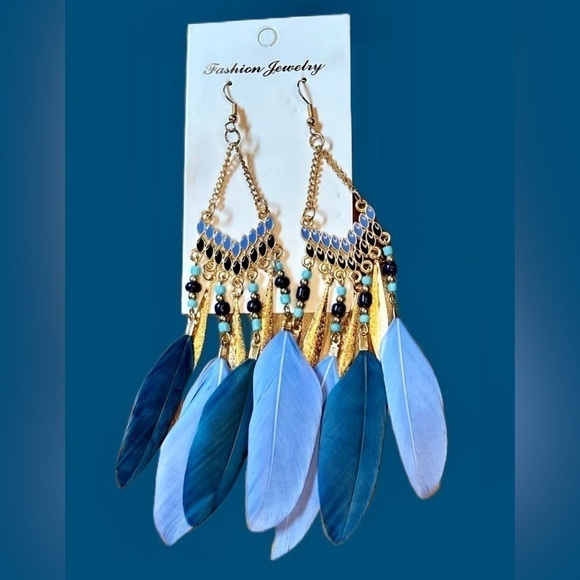 Brand NEW Boutique Boho Beaded Dangly Fashion Earrings in Mauve - Picture 3 of 10